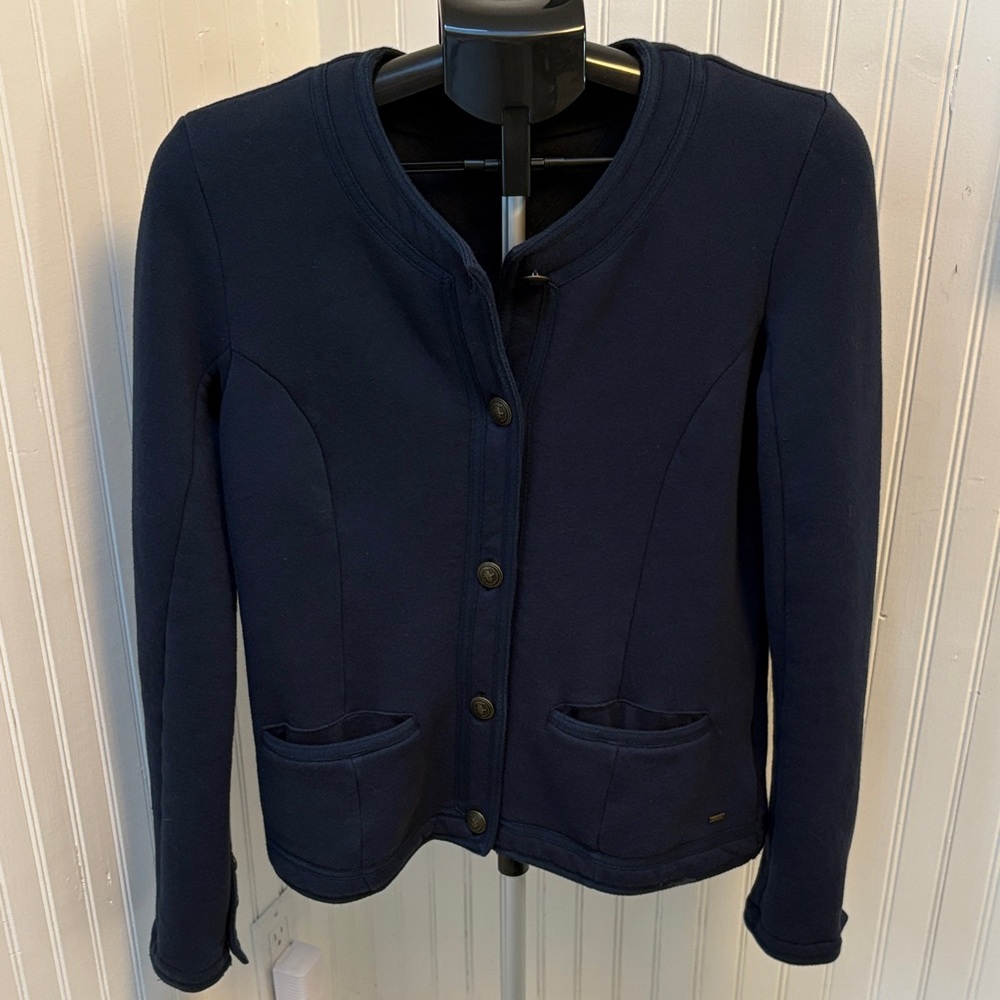 Tommy Hilfiger Women's Navy Sweatshirt Jacket
